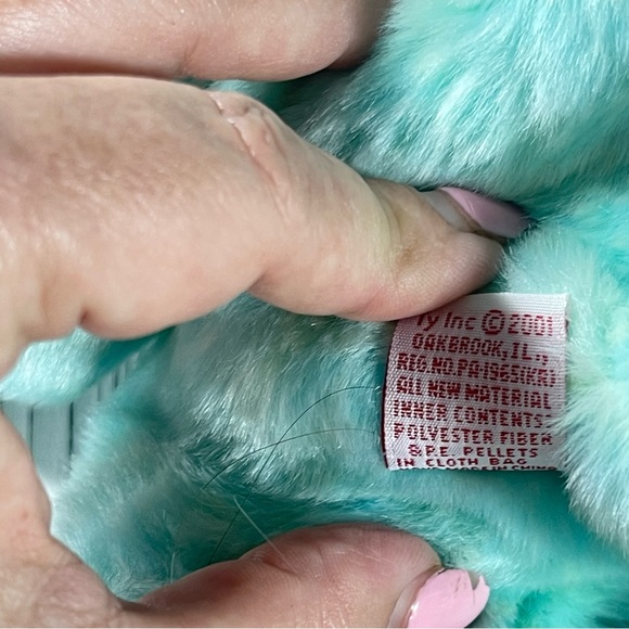 TY - Retired Ariel Beanie Buddies 14” Plush Teddy Bear - 2001 - Picture 5 of 10